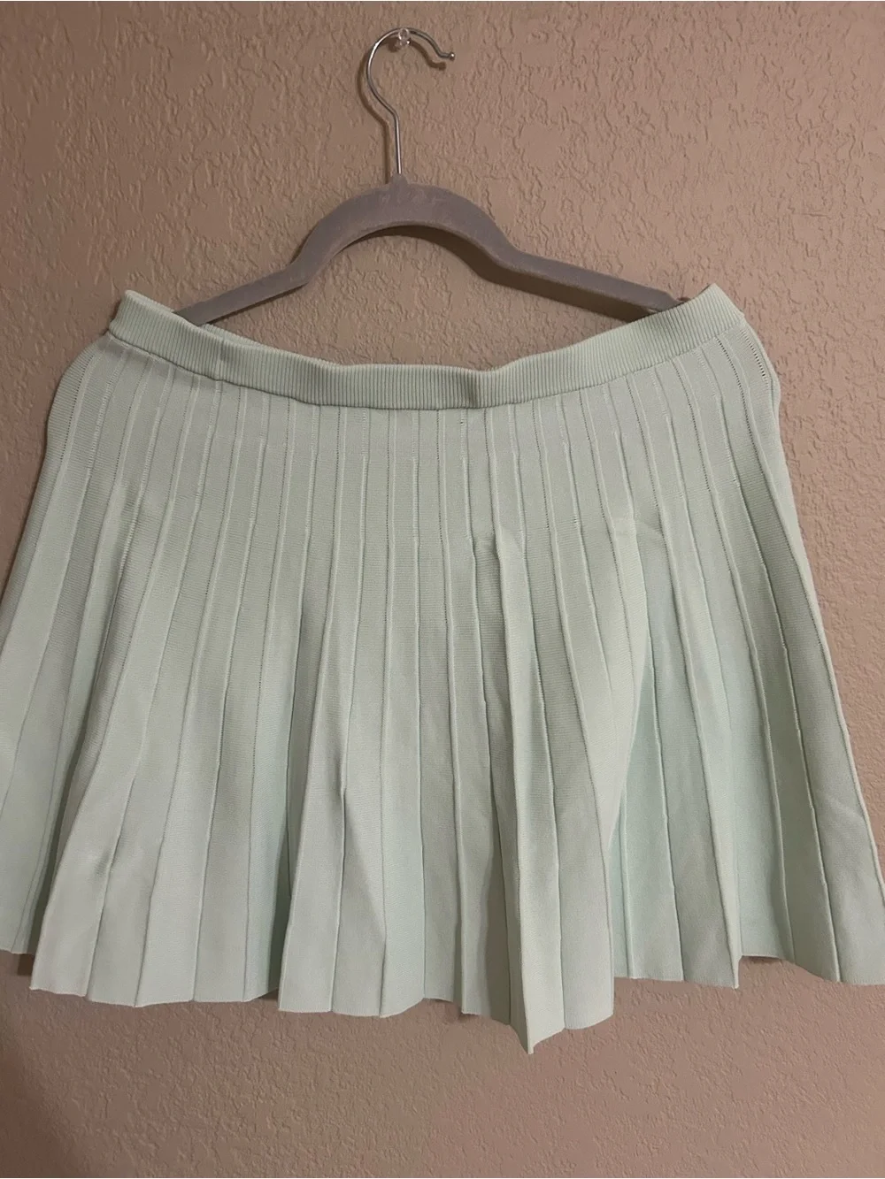 a new day Mint Green Ribbed Knit Polo Dress